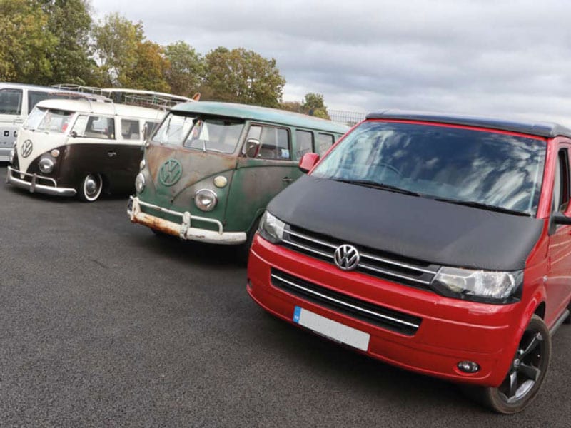 row of volkswagon vans